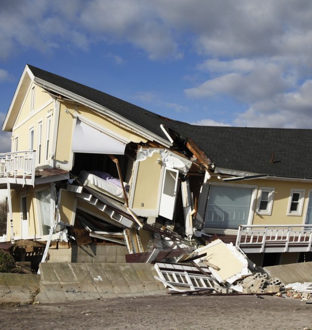 process of a house being destroyed