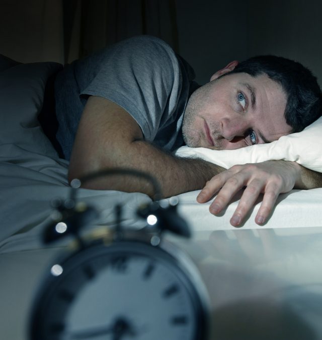 cloud of depression hanging over man